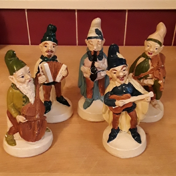 Vintage Gnome Chalkware Band/Musicians